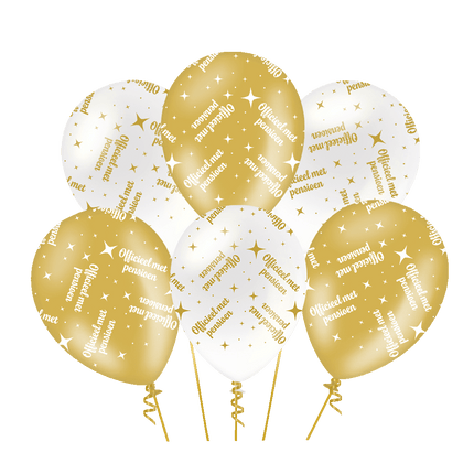 Fancy party latex ballonnen - Pensioen van Paper Dreams koop je bij Partywinkel