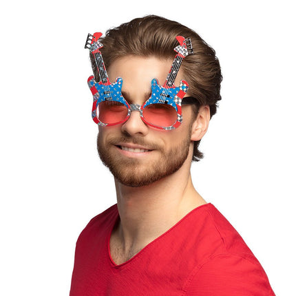 Feestbril Gitaar Usa van Boland koop je bij Partywinkel