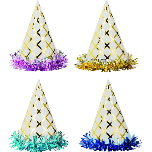 Feesthoedjes Ijshoorn 8st van Creative Converting koop je bij Partywinkel