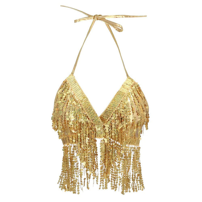 Festival Top Goud Dames Franjes van Boland koop je bij Partywinkel