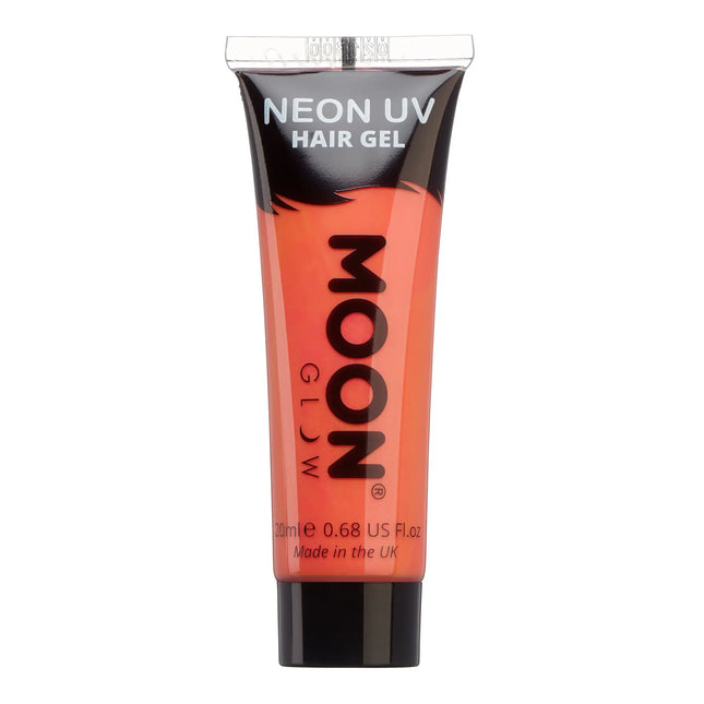 Moon Glow Neon UV Hårgel Intense Red 20ml