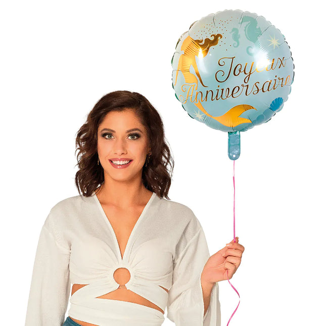 Joyeux Anniversaire Heliumballong Sjöjungfru Tom