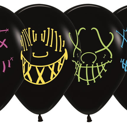 Ballonger Masker Neon Ink Svart 30cm 25st