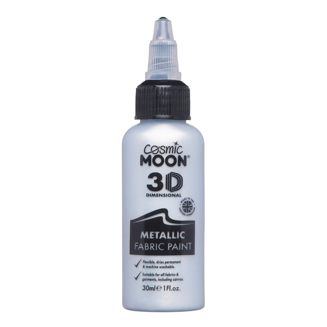 Cosmic Moon Metallic Tygfärg Silver 30ml