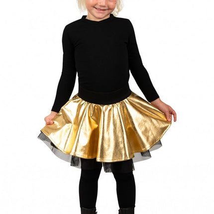 Cirkelkjol metalliskt guld