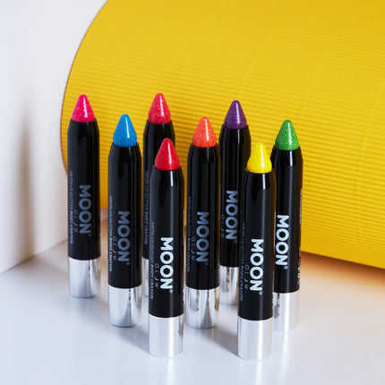 Moon Glow Neon UV Glitter Body Crayons Blå 3,2g