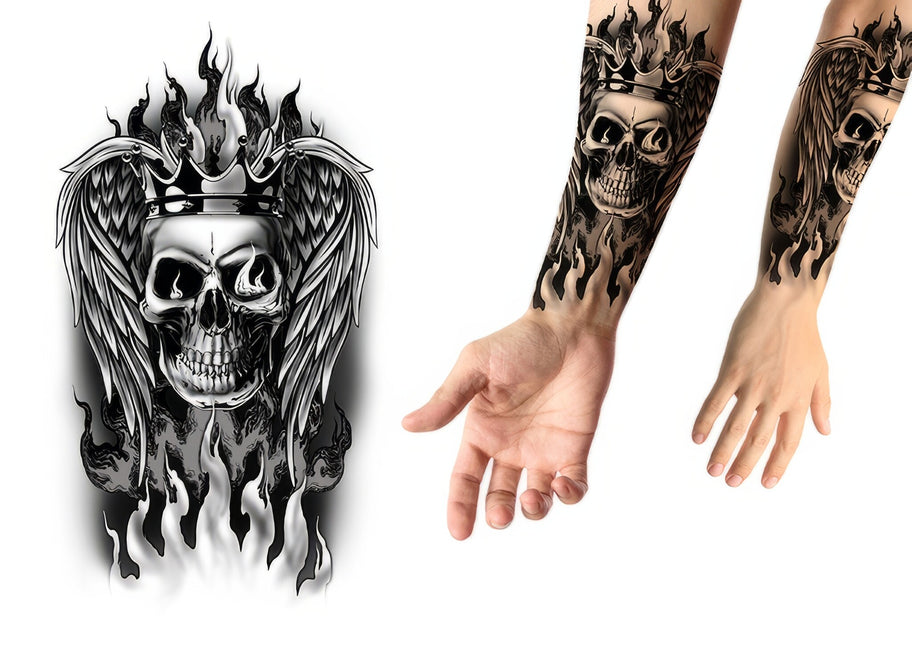 Fake Tattoo Dödskalle 30cm