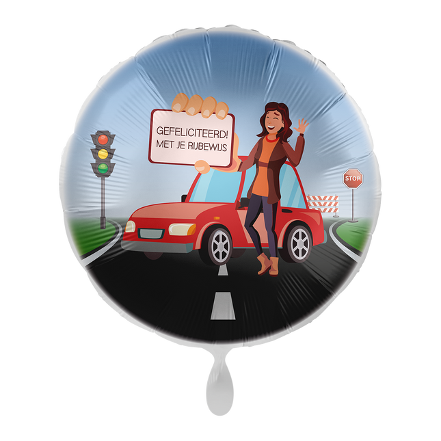 Körkort Helium Ballong Ladies Rund Tom 43cm