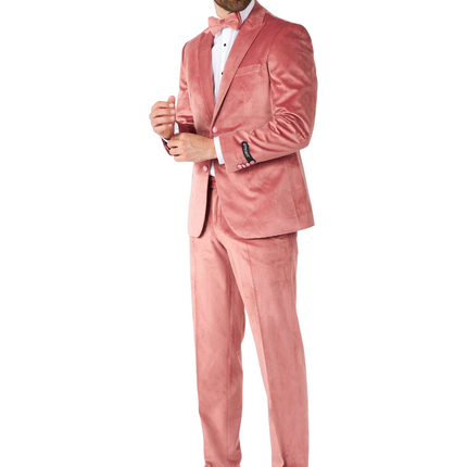 Ljusrosa sammet smoking herr <tc>OppoSuits</tc>