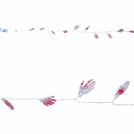 Halloween Ljusgirlang LED Skelett Hand 1.15m