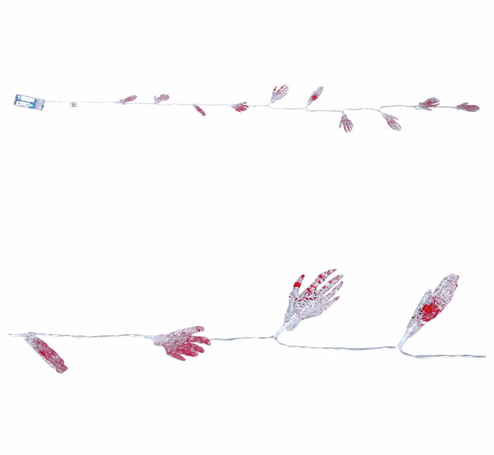 Halloween Ljusgirlang LED Skelett Hand 1.15m