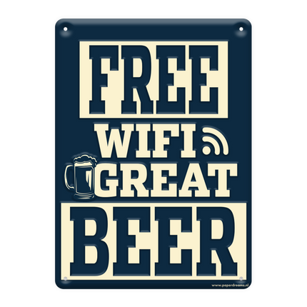 Metallskylt Gratis Wifi