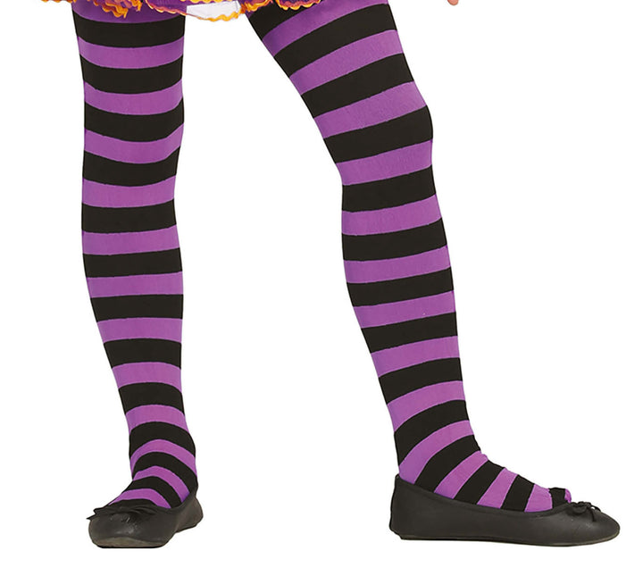 Lila Legging Randig Barn