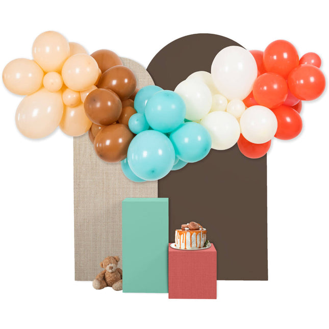 Färgad ballongbåge 66 stycken