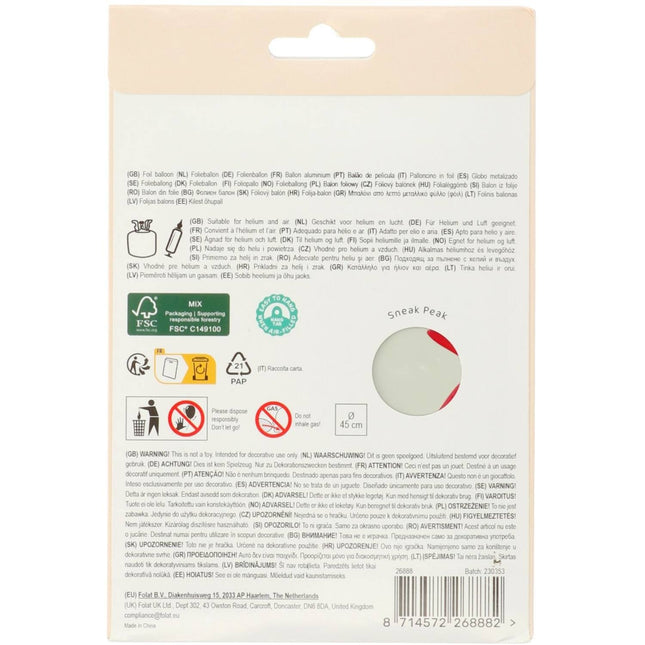 50 år Helium Ballong Färgad Tom 45cm