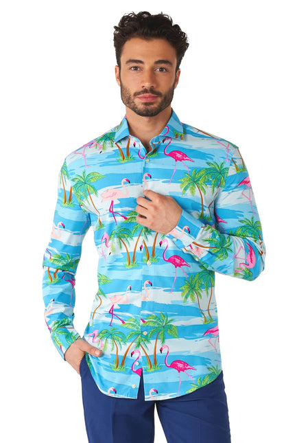 Hawaii Flamingo Skjorta Herr <tc>OppoSuits</tc>