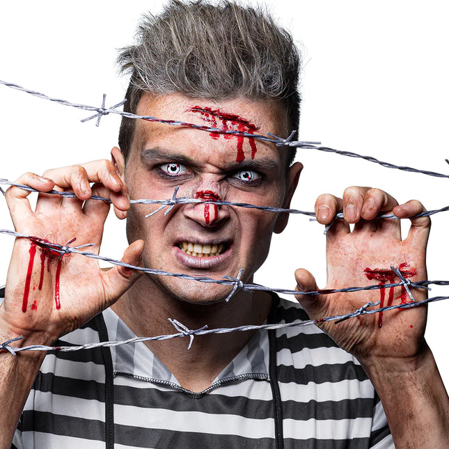 Vita färgade linser Taggtråd