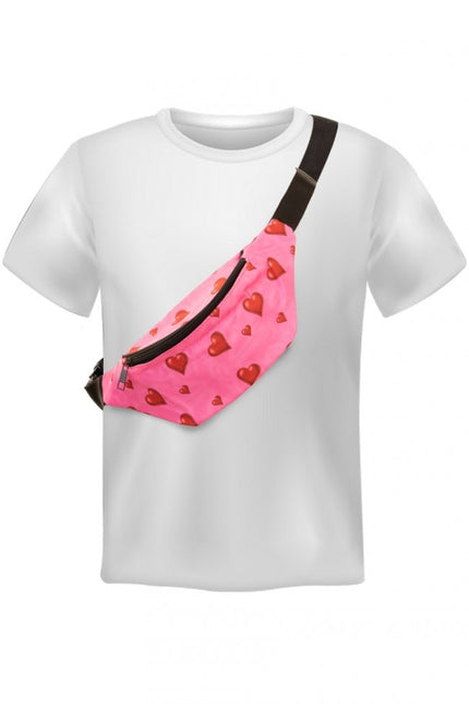 Höftväska Rosa med hjärtan