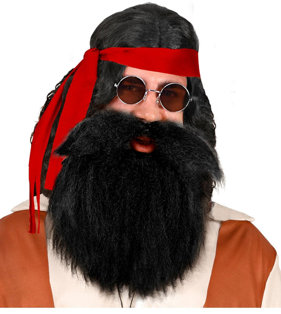 Caveman Fake Beard Svart