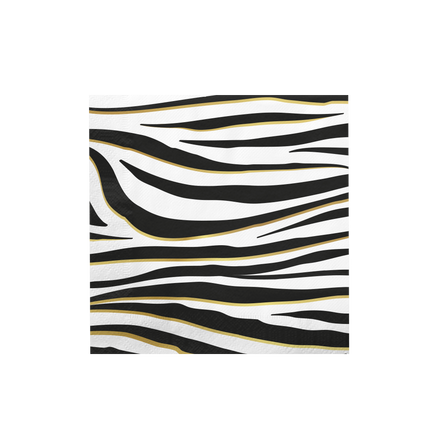 Zebra Servetter 16cm 16st