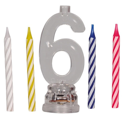 Ljusstake 6 år Led 13cm