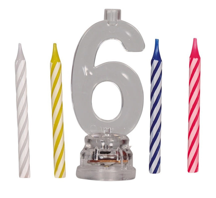 Ljusstake 6 år Led 13cm