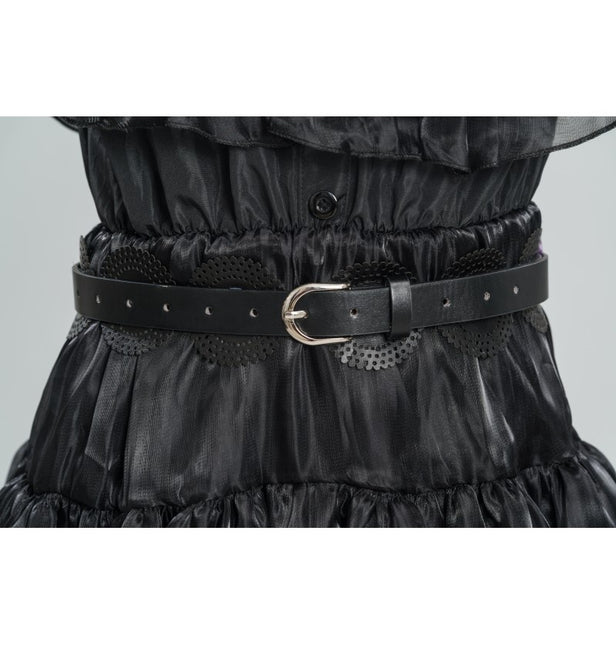 Kostym Onsdag Bal Natt Klänning Svart Barn