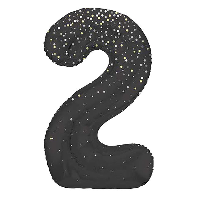 2-årsfigur Ballong Svarta prickar 86cm