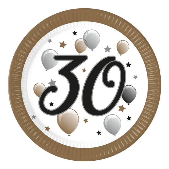 30-årsskyltar Papper 23cm 8st