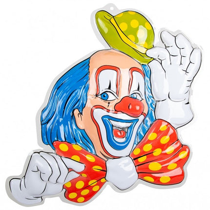 Väggdekoration Clown Blått Hår 50cm