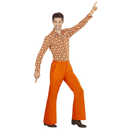Disco 70S Byxor Orange Herr