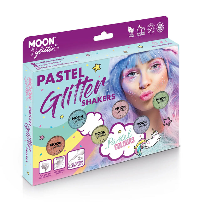 Moon Glitter Pastellglitter Shakers Vit 5g