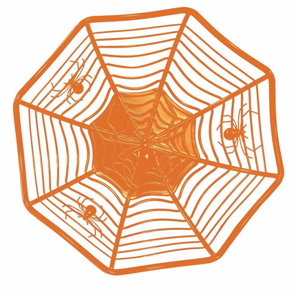 Orange Halloween-skål Spindel 28cm