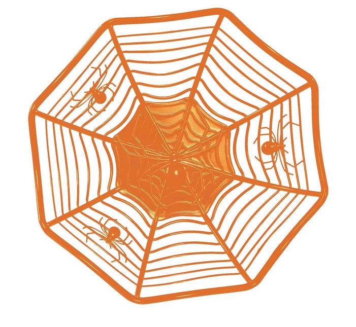 Orange Halloween-skål Spindel 28cm