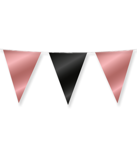 Roséguld Svart Girland Metallic 10m