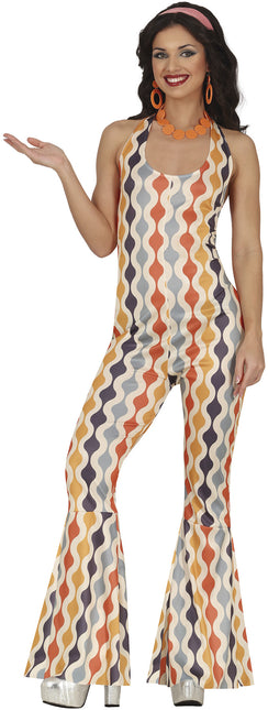 Disco 70S Jumpsuit Färgad Dam