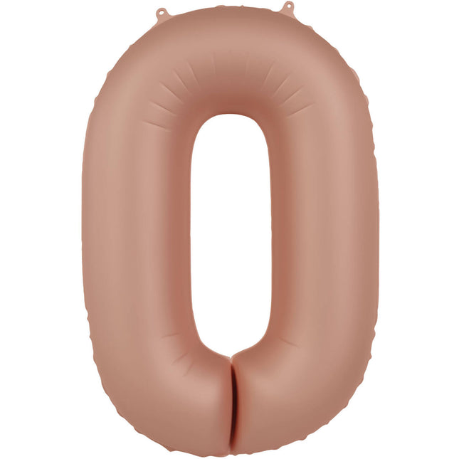 0 år figurballong roséguld matt 86cm