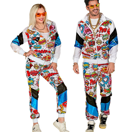 Neon 80S Träningsoverall Error Pop Art