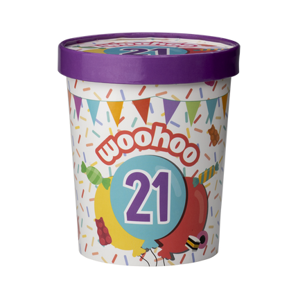 Färgad godisbricka 21 år 12cm