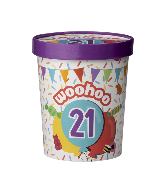 Färgad godisbricka 21 år 12cm