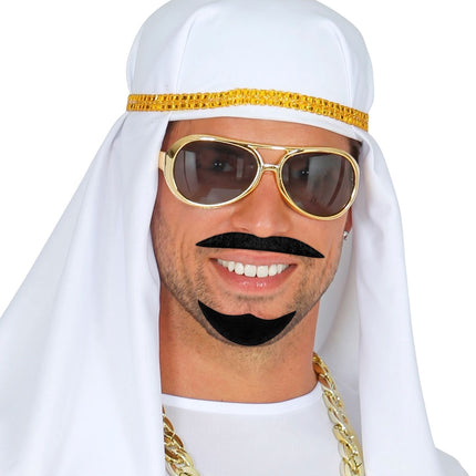 Svart Fake Beard Arab