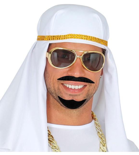 Svart Fake Beard Arab