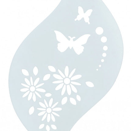 Sminkmall för fjäril med blommor