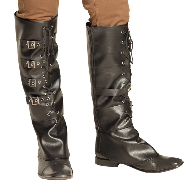 Svarta benskydd män 2st