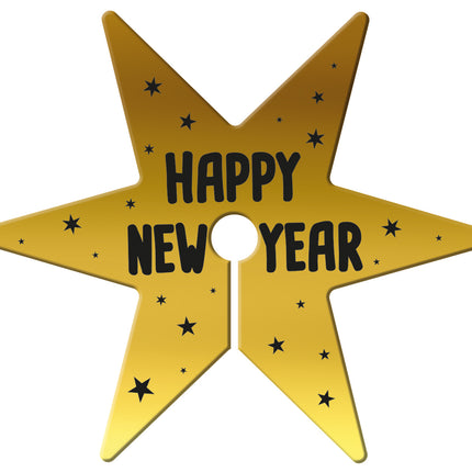 Glasmarkörer Happy New Year 12 stycken