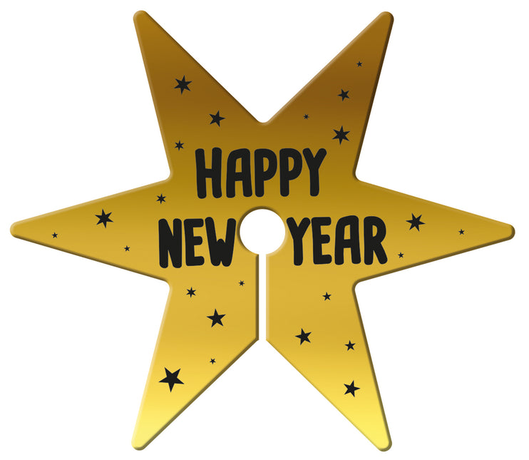 Glasmarkörer Happy New Year 12 stycken