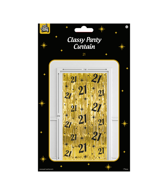 21 Years Dörrgardin Guld Svart