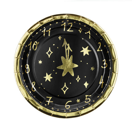 Nyårsafton skyltar klocka 6st