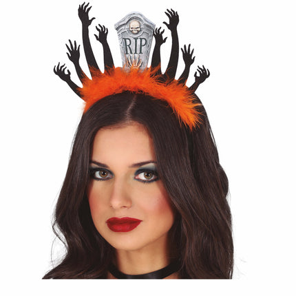 Halloween hårband Tombstone och zombies