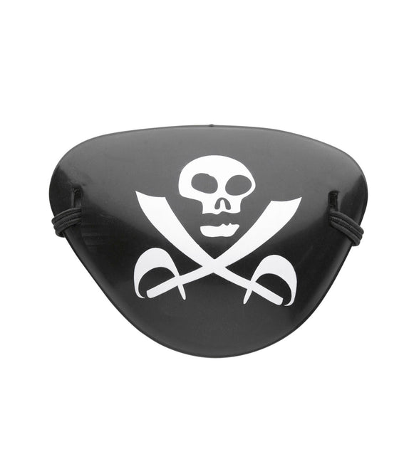 Piratögonlapp i svart och vitt